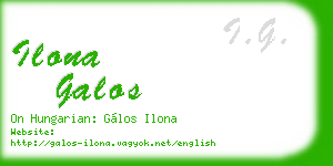 ilona galos business card
